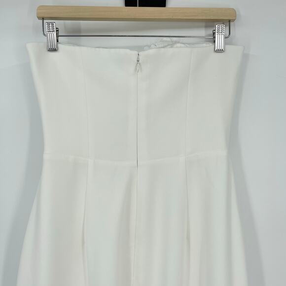 Elegant White Strapless Maxi Dress - Picture 11 of 16
